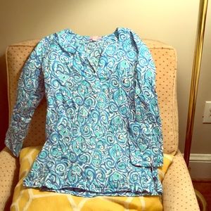 Blue and white Lilly Pulitzer Tunic top